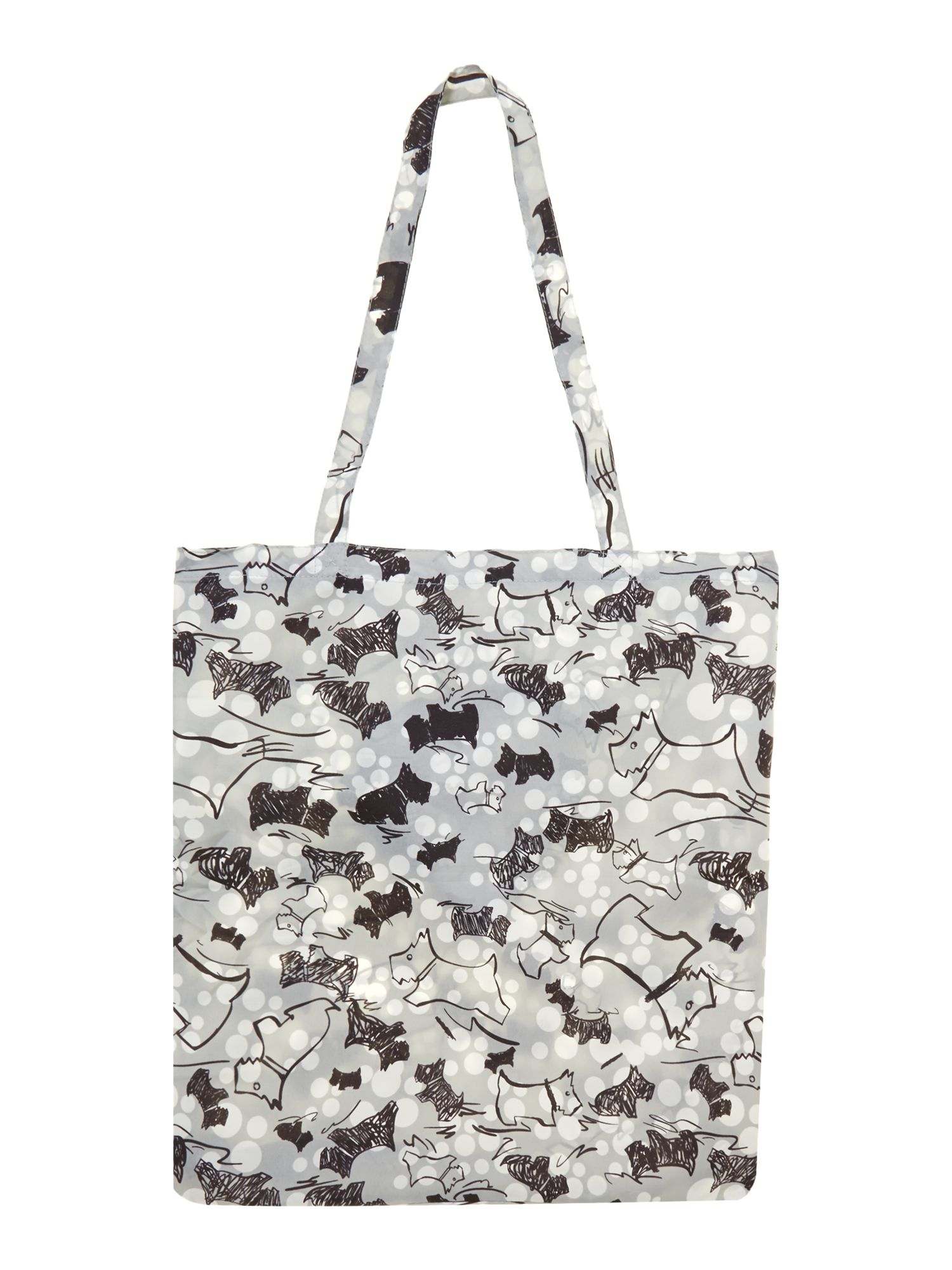 Radley Cherry Blossom Dog Grey Foldaway Tote Bag in Gray (Grey) | Lyst