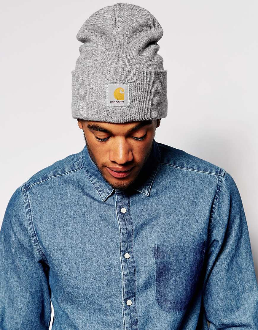 gray carhartt beanie