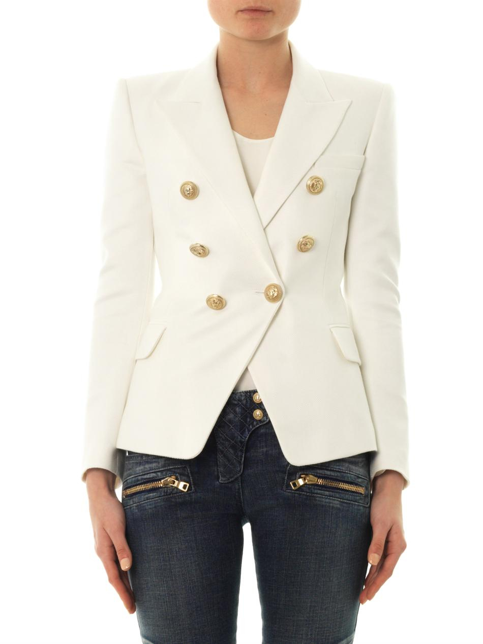 balmain white jacket