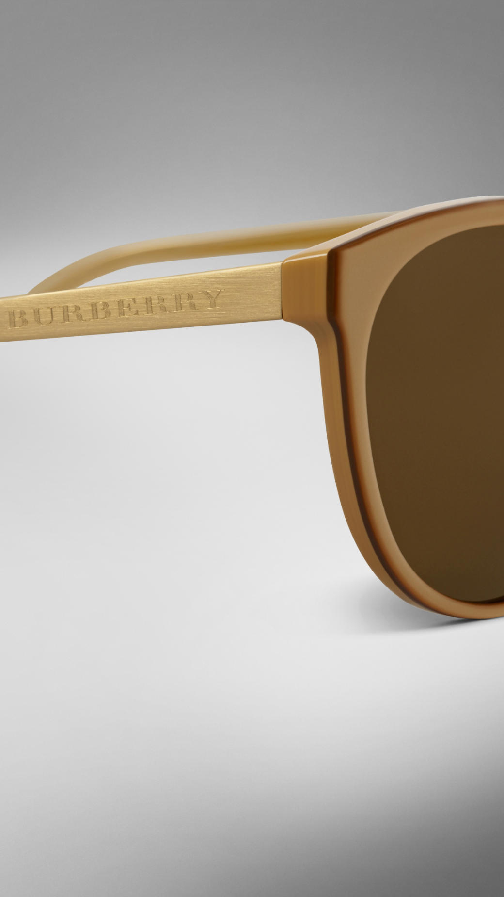 Lyst Burberry Cateye Sunglasses in Metallic