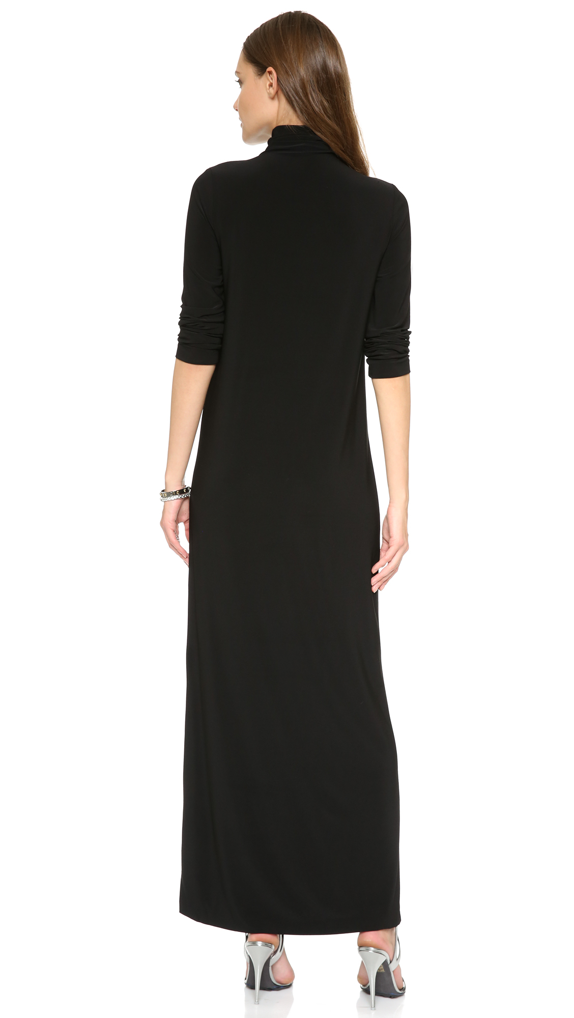 Norma Kamali Synthetic Kamali Kulture Go Turtleneck Maxi Dress in Black ...