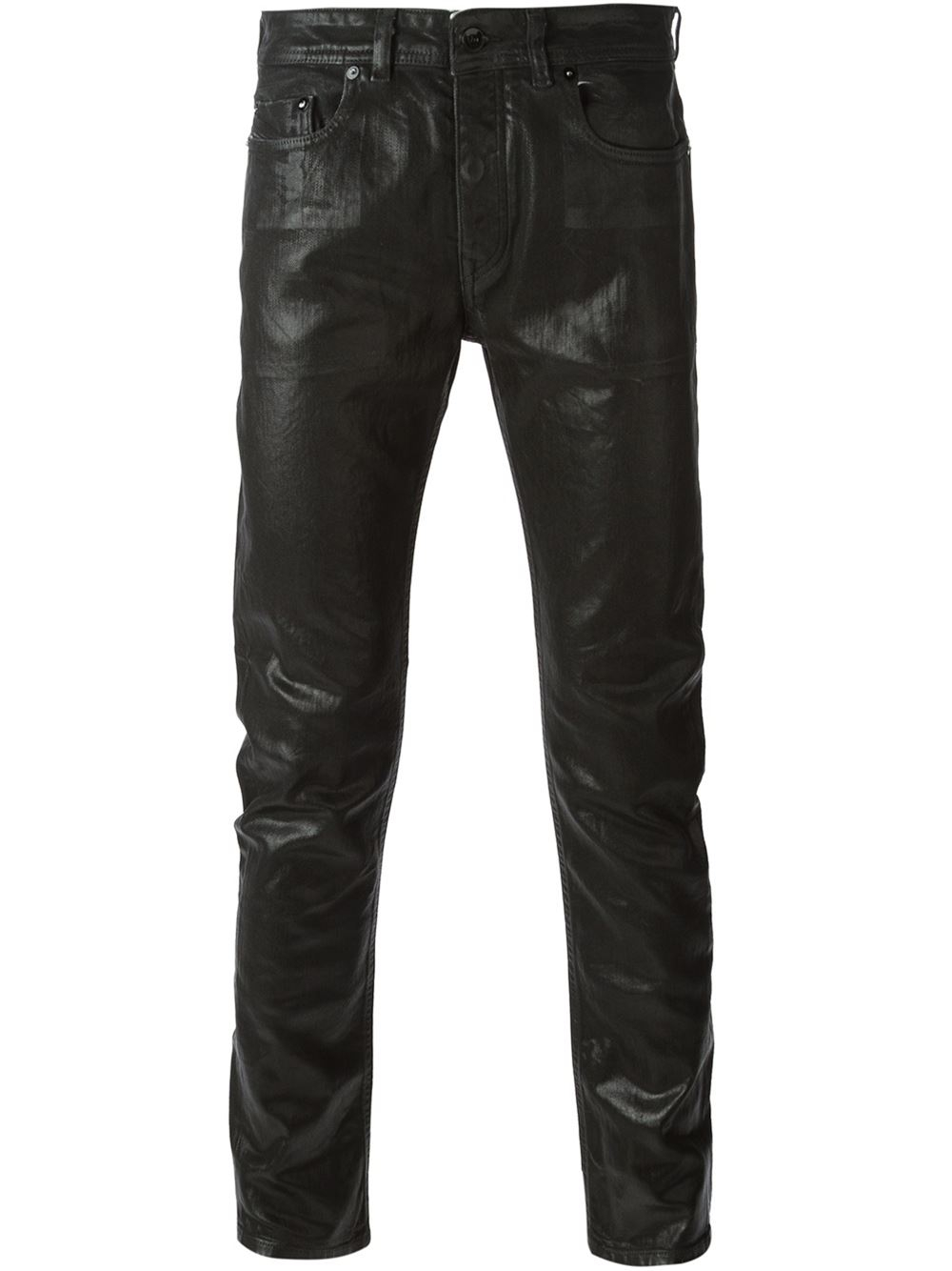 Diesel black gold Coated Jeans in Black for Men | Lyst