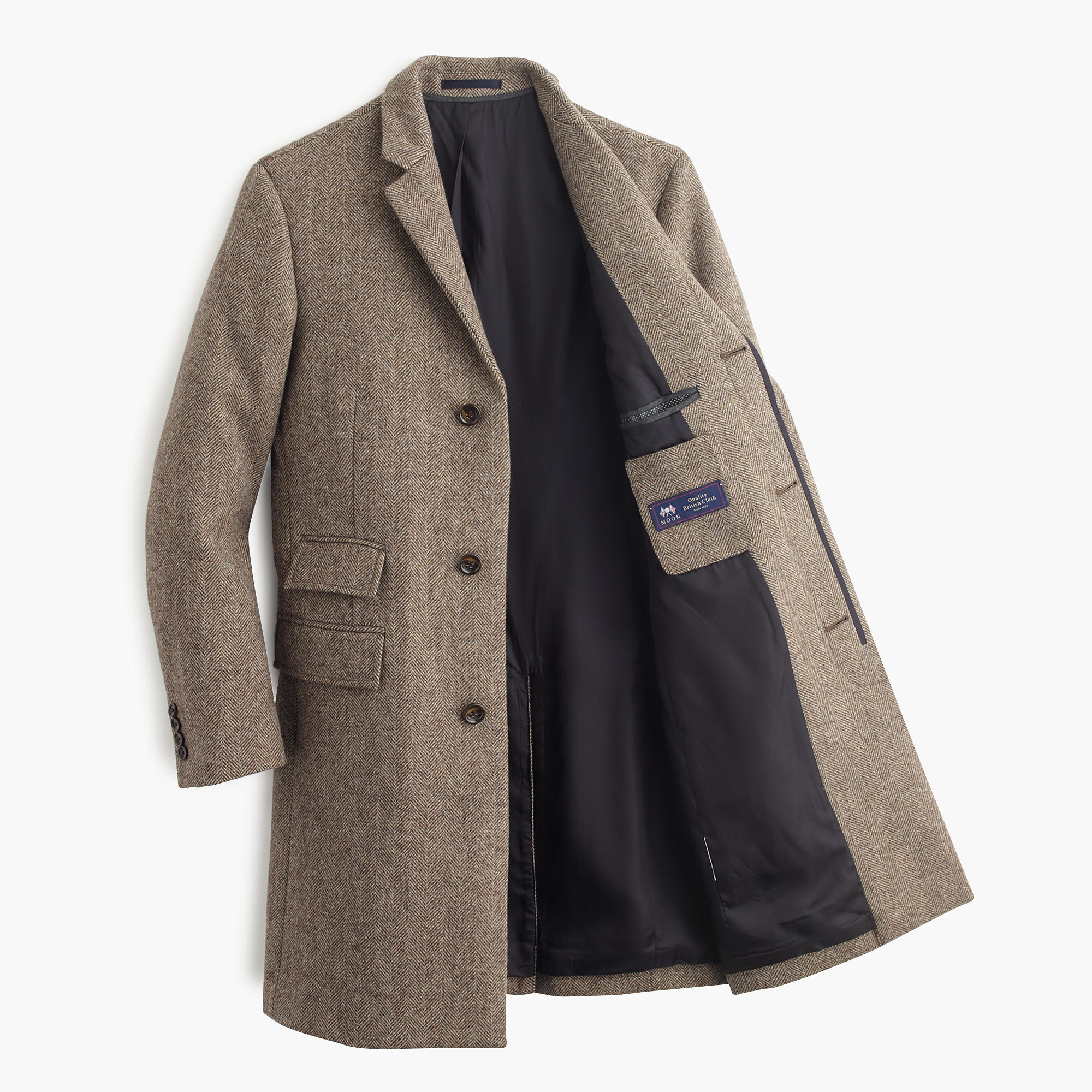 j crew wool herringbone topcoat