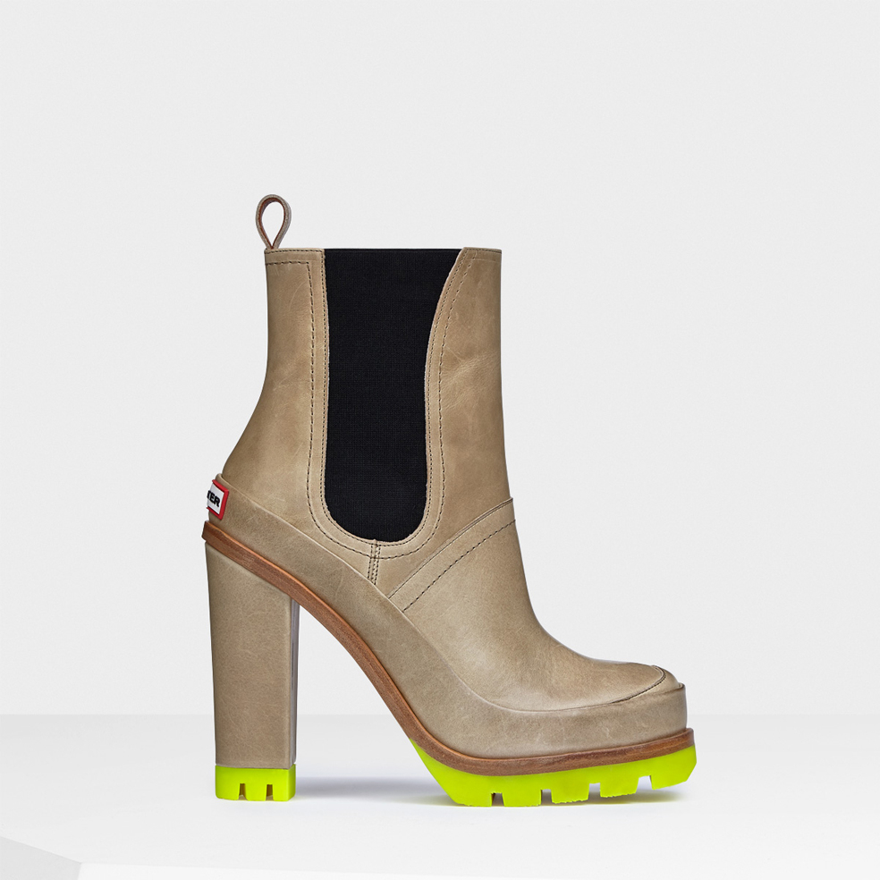 hunter high heel chelsea boots