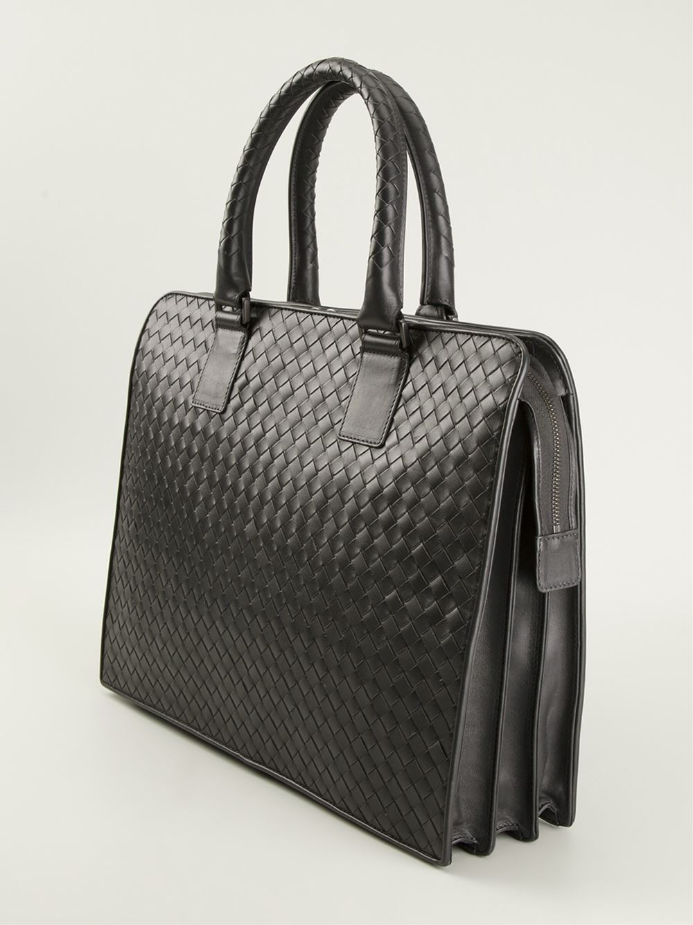 Bottega Veneta Intrecciato Laptop Bag in Gray for Men Lyst
