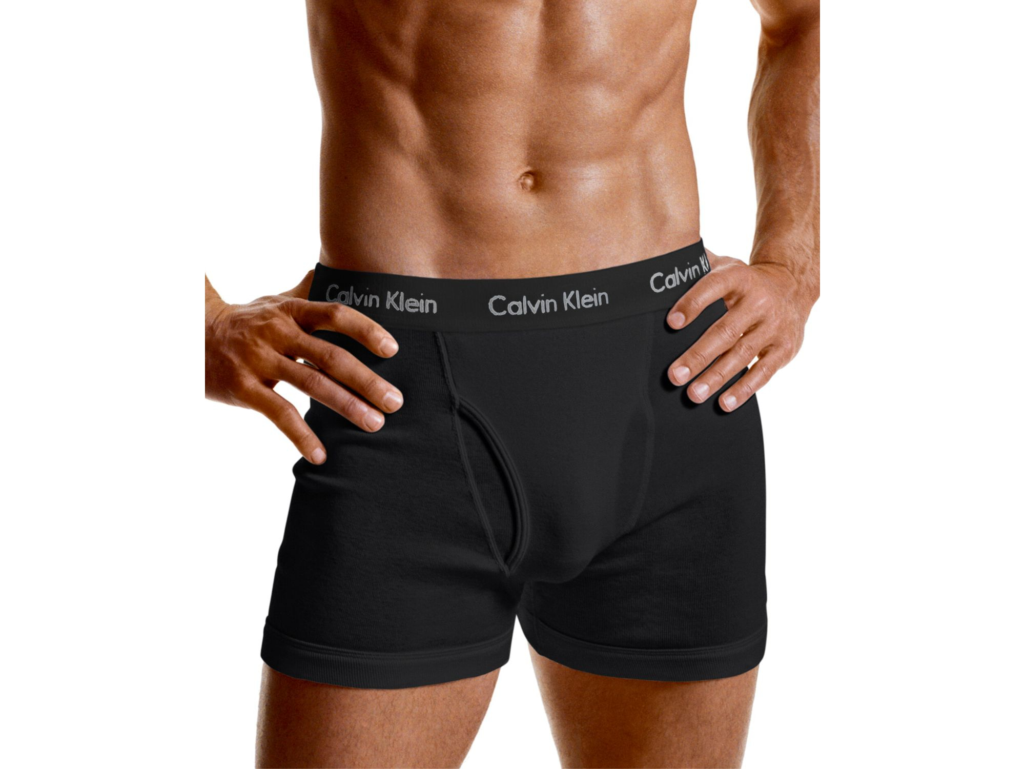 Calvin Klein Cotton Flexible Fit Boxer Briefs in Black for Men | Lyst
