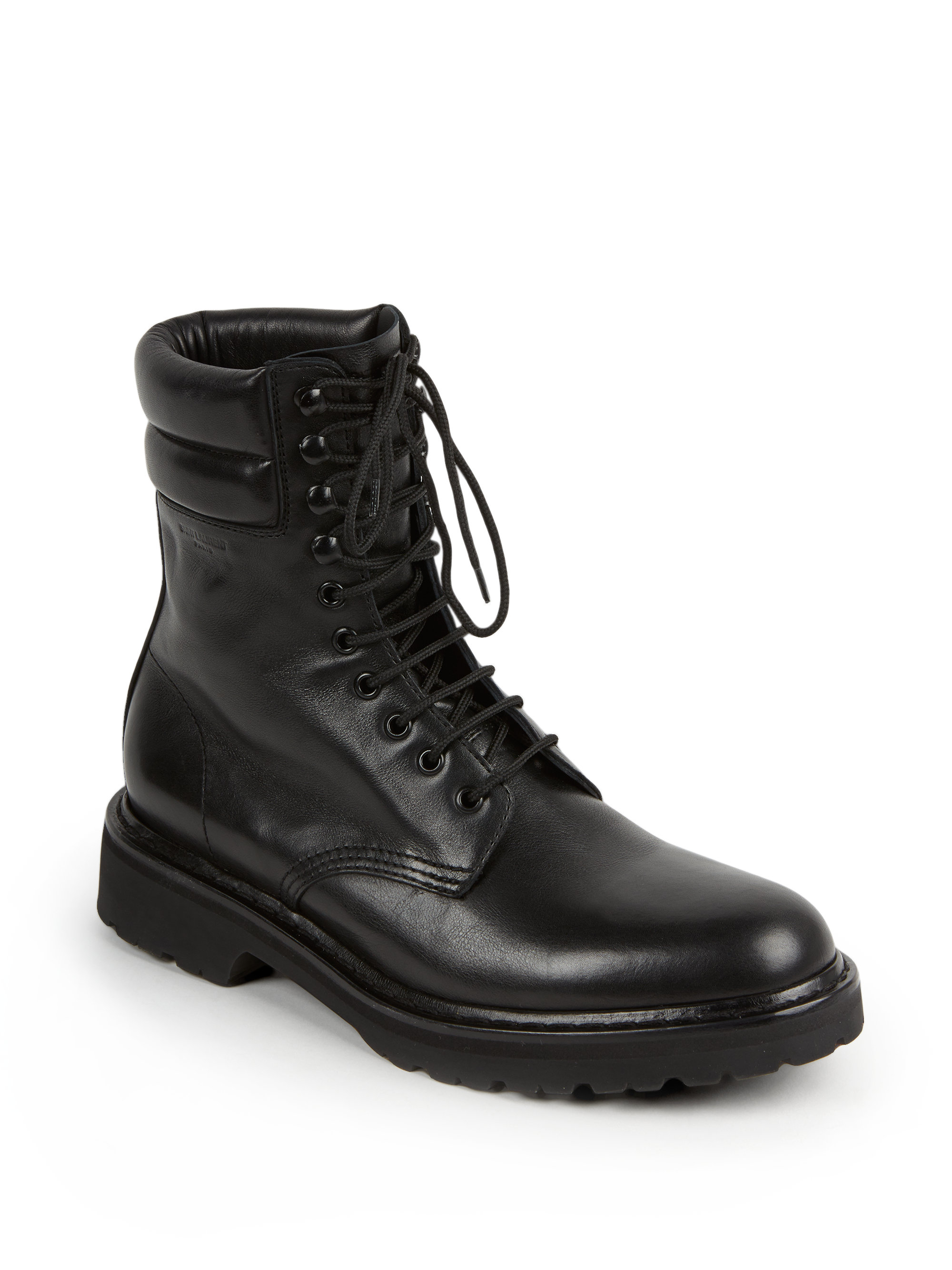 saint laurent mens lace up boots