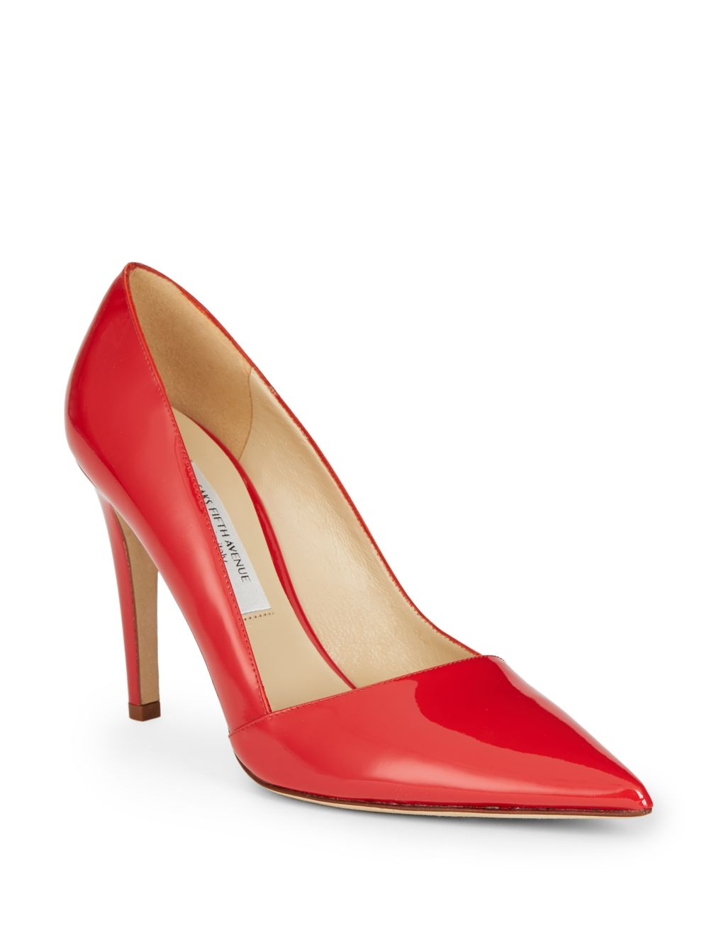 Saks fifth avenue Patent Leather Pumps in Red Lyst