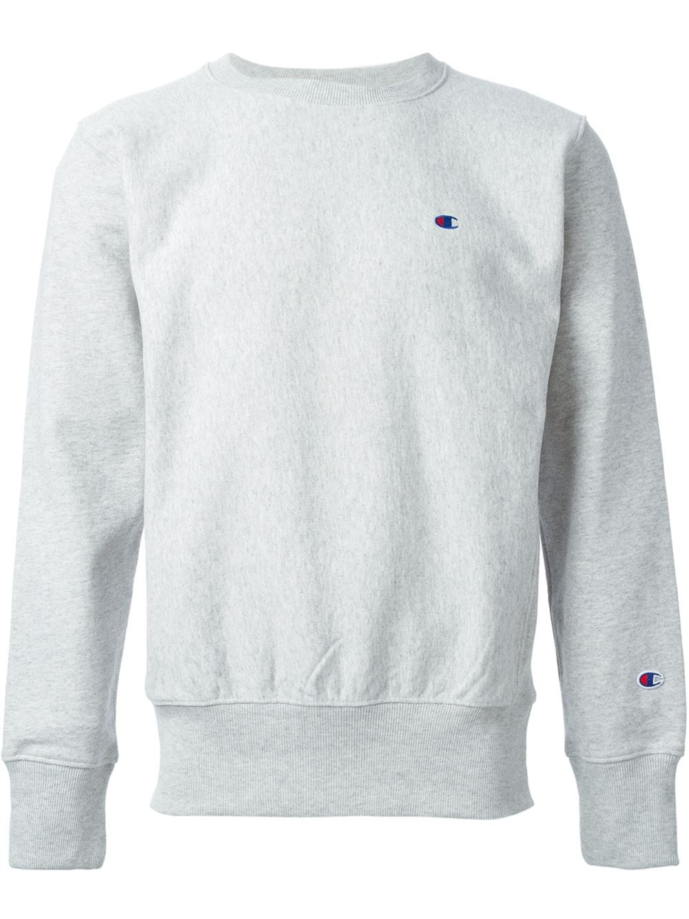 Lyst - Champion Logo Embroidered Sweatshirt in Gray for Men