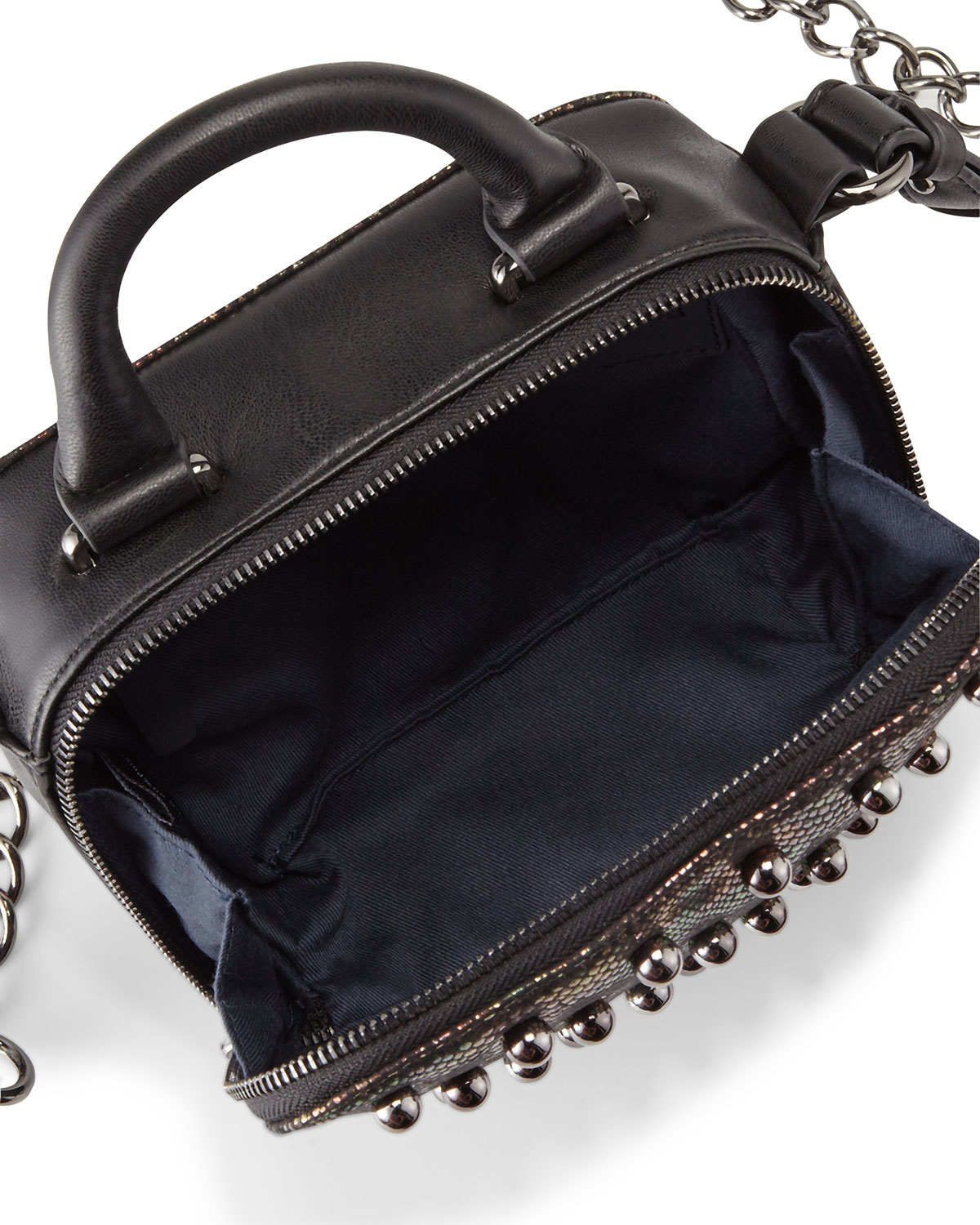 Lyst French Connection Vinny Studded Snake Print Crossbody Bag In Gallery