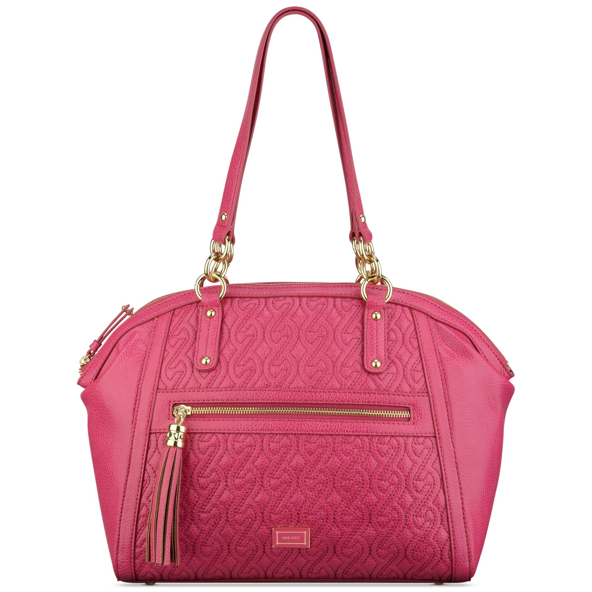 Lyst Nine West Quilted Chain Satchel In Pink Gallery