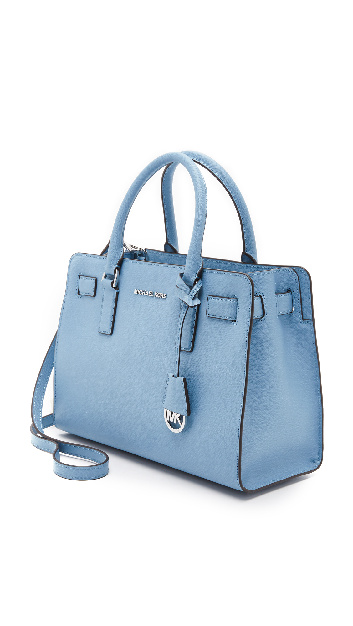 MICHAEL Michael Kors Blue Saffiano Leather Dillon Shoulder Bag For