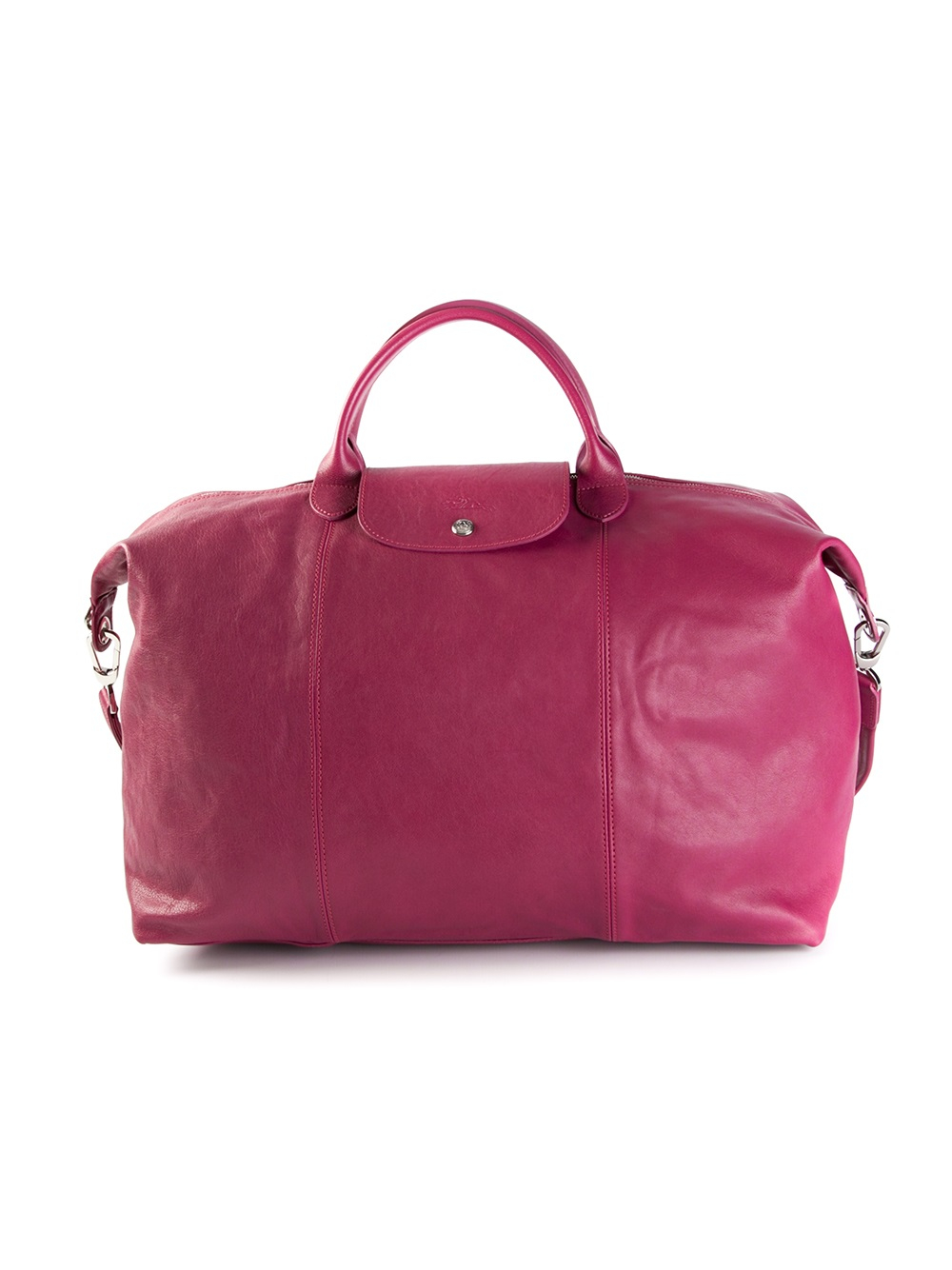 pink leather holdall