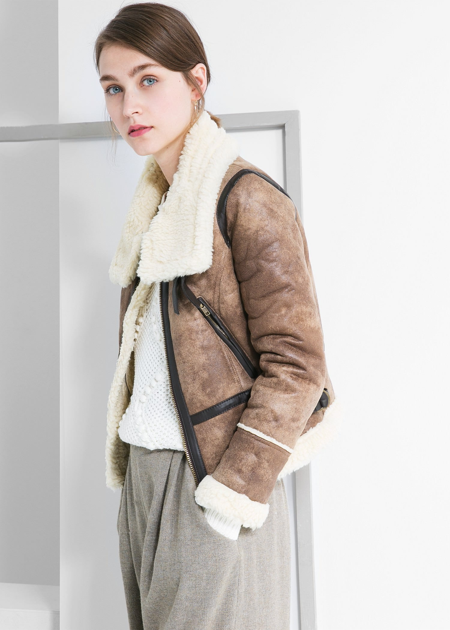mango sheepskin jacket