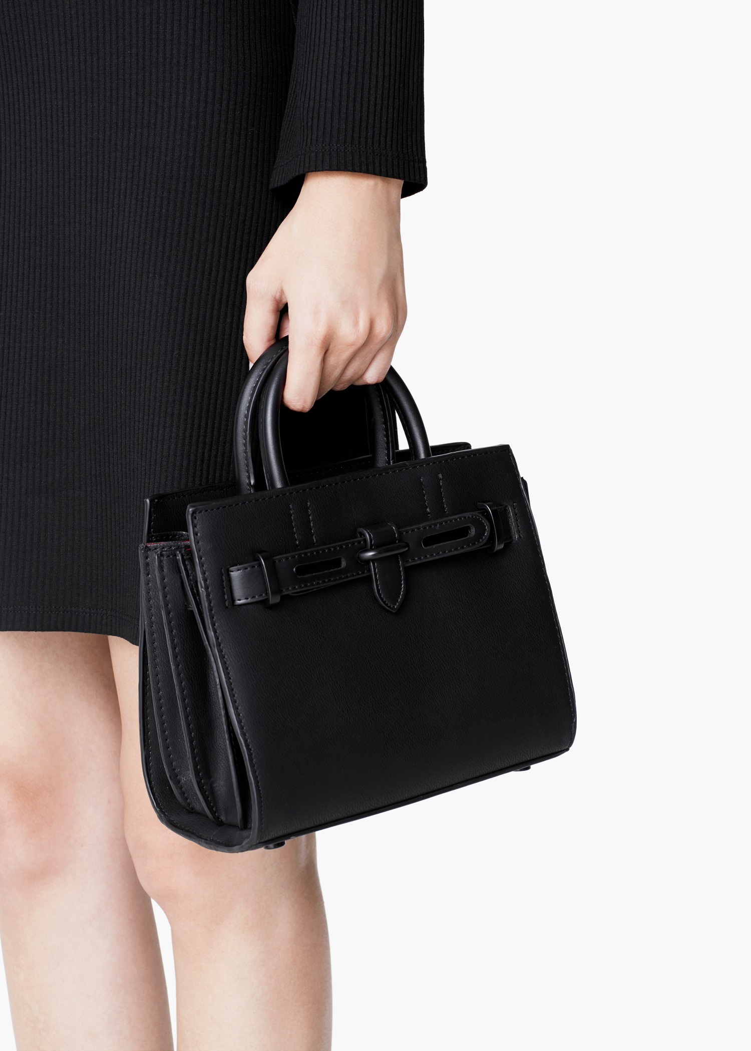 mango black tote bag
