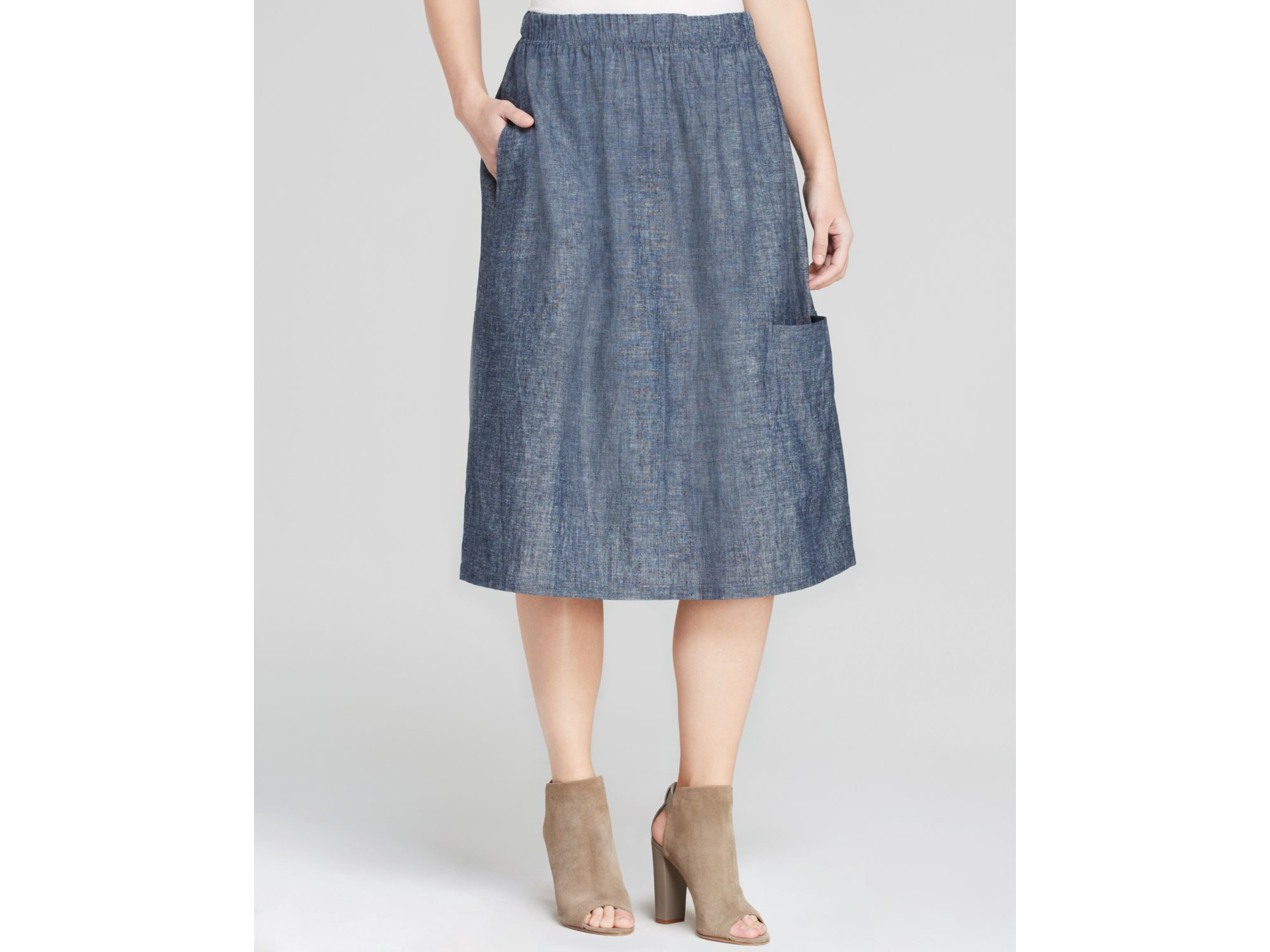 eileen fisher denim skirt