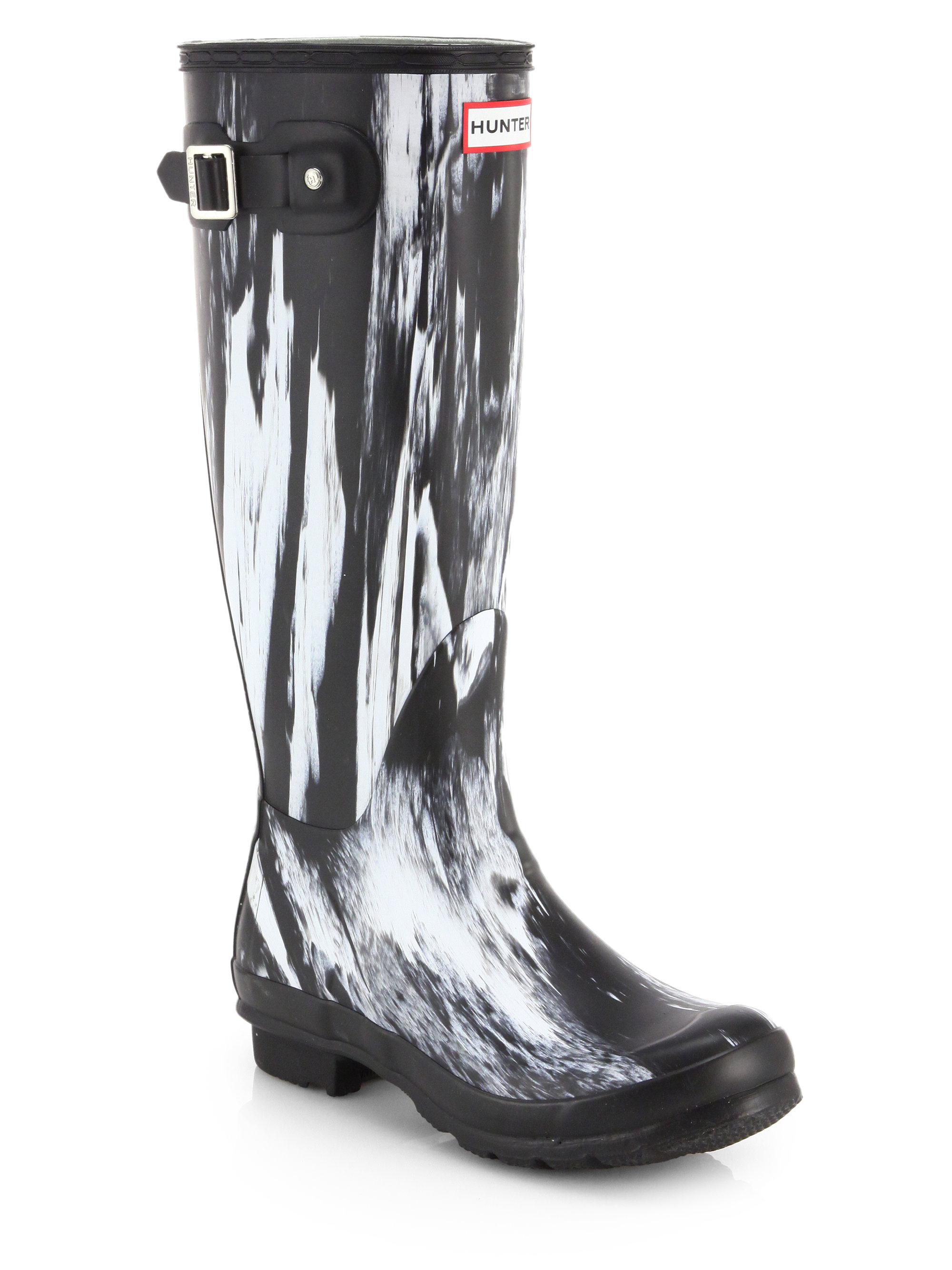 white hunter boots