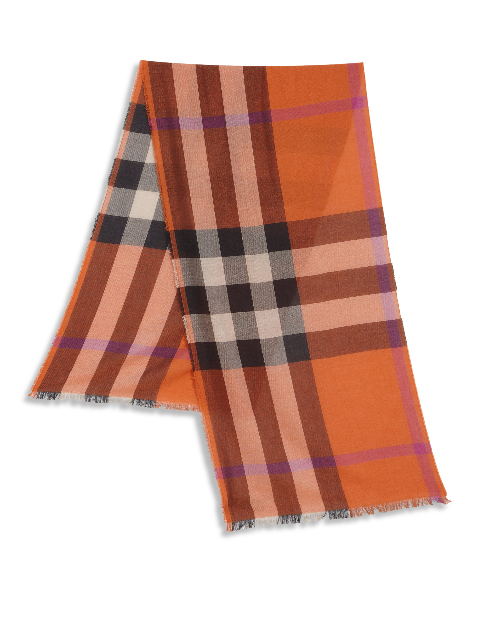 burberry scarf orange