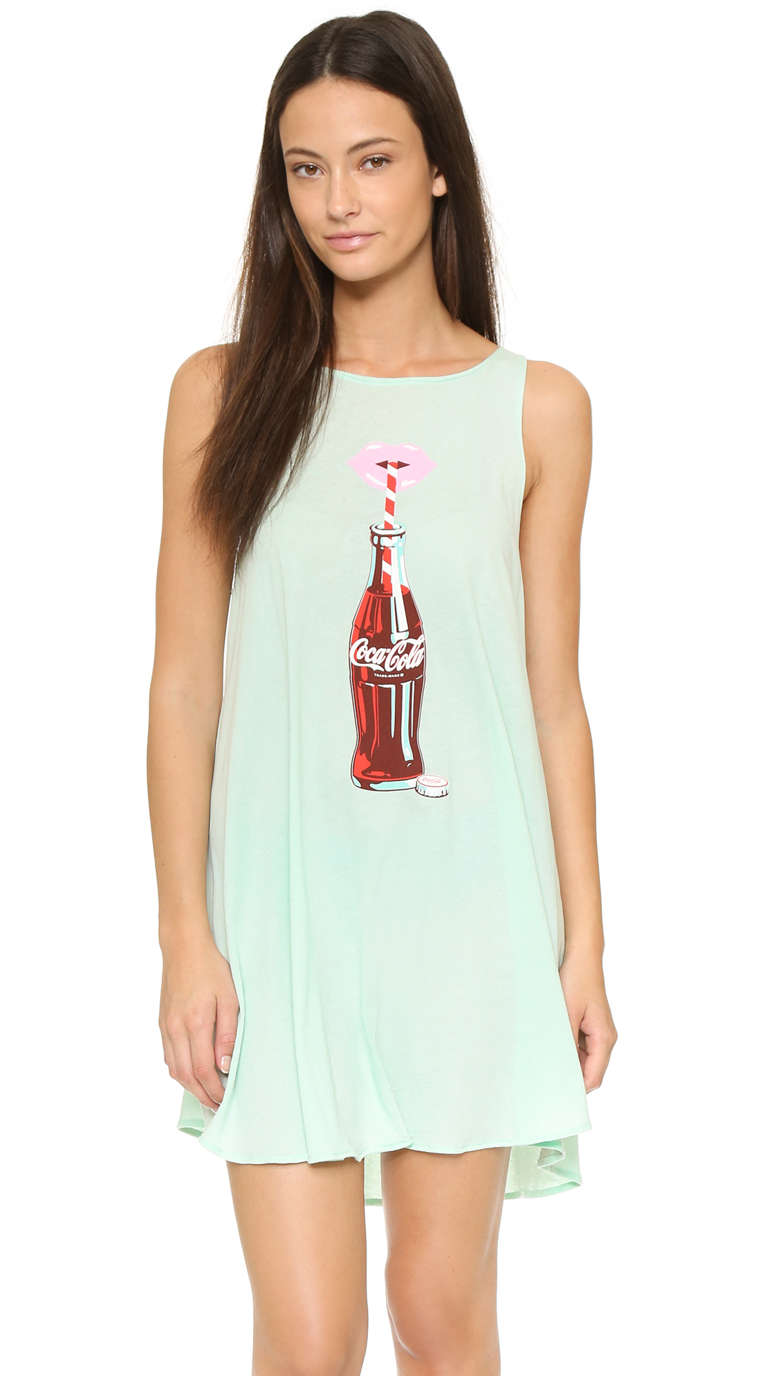 Wildfox Cotton Coca Cola Sip It Up Cassidy Dress Bottle Green Lyst