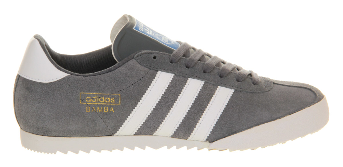 adidas Originals Leather Bamba in Grey (Gray) for Men - Lyst