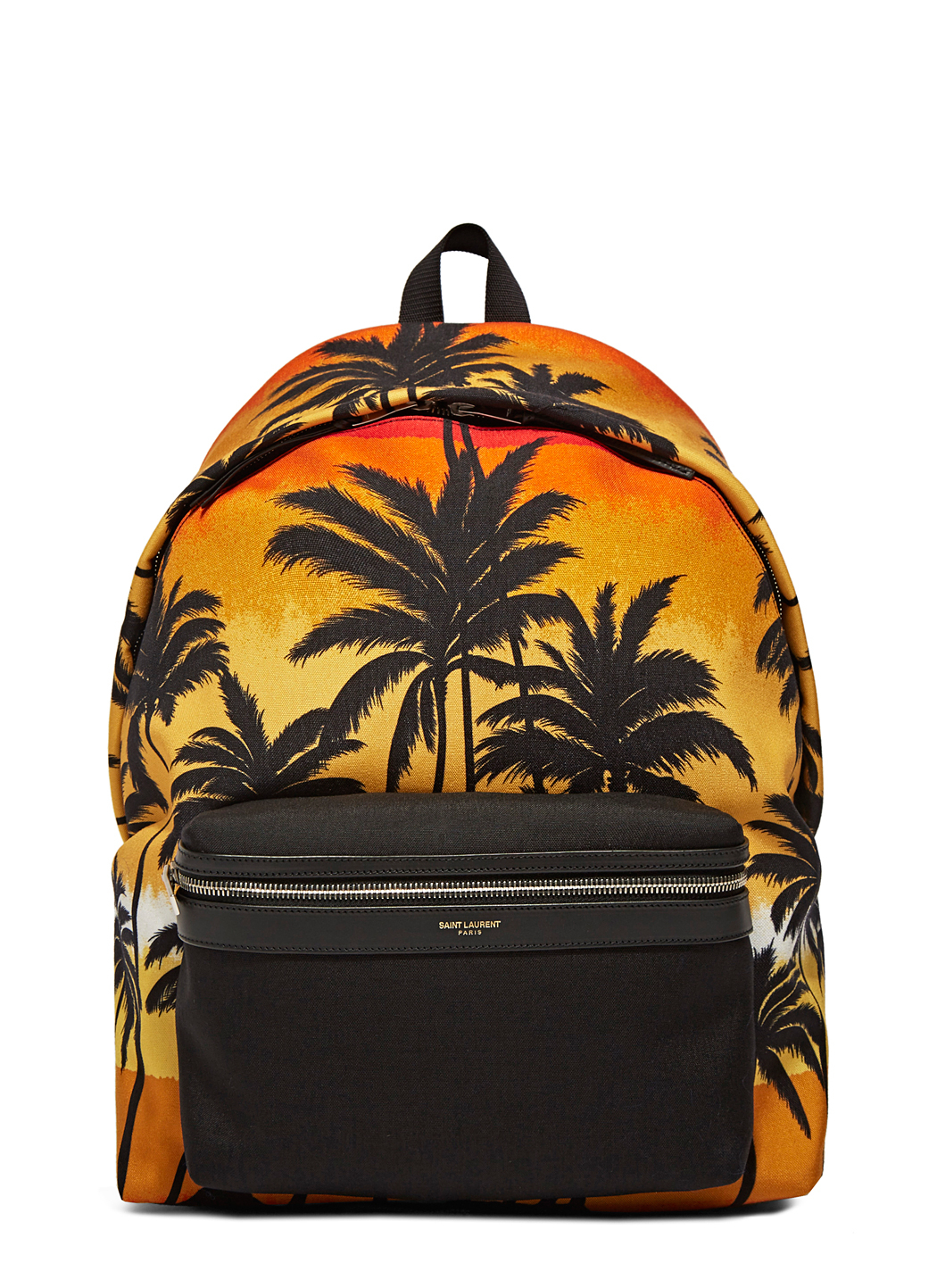 Saint Laurent Hunt Hawaii Palm Print Backpack in Orange Lyst
