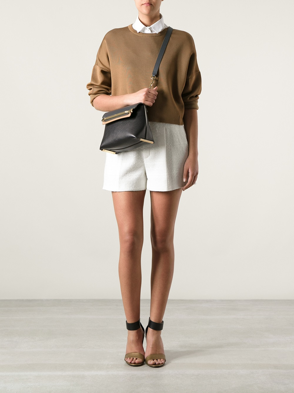 Chlo Small \u0026#39;Clare\u0026#39; Shoulder Bag in Black | Lyst  