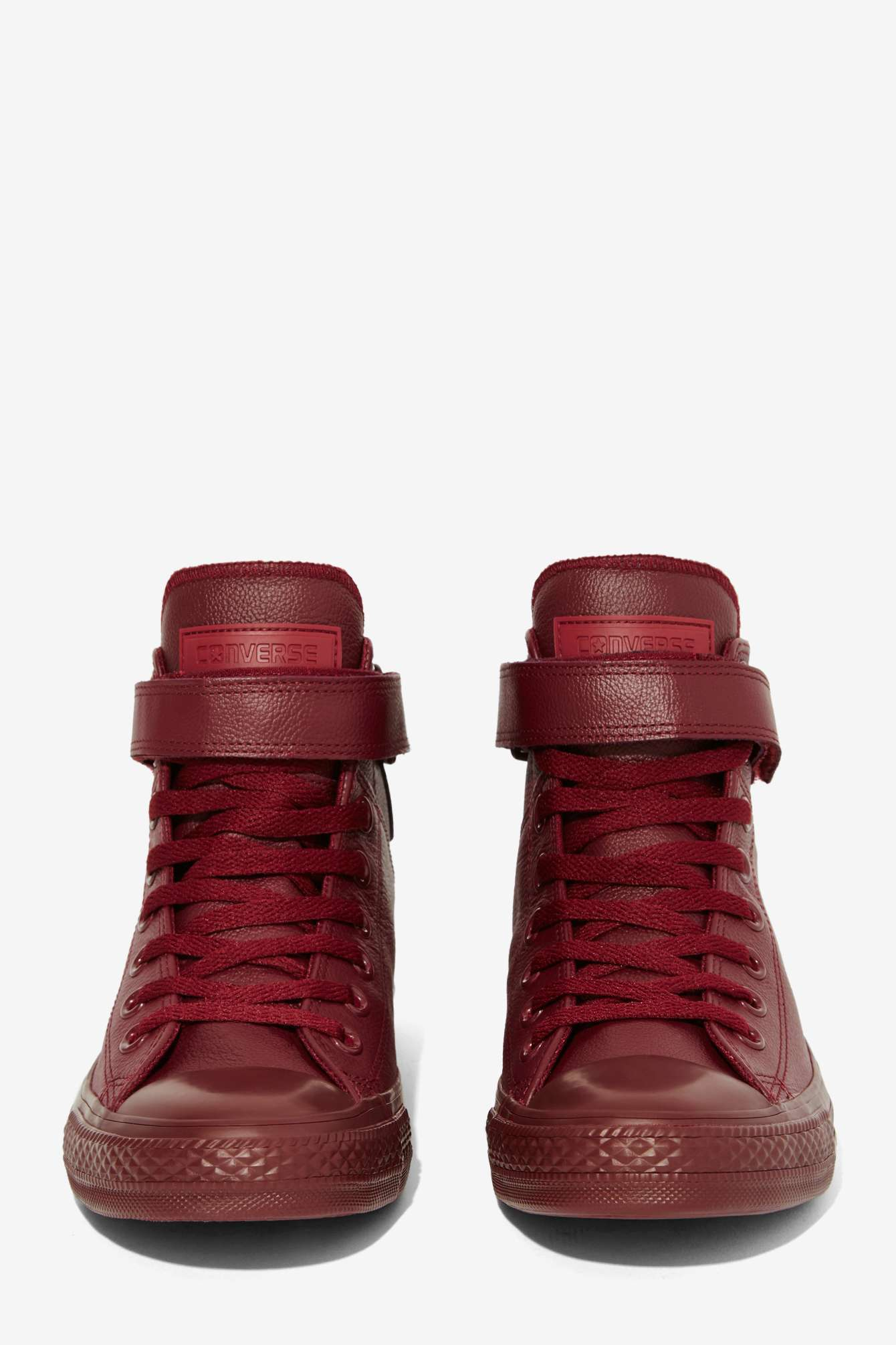 Chuck Taylor Brea Leather Sneaker - Burgundy Red | Lyst