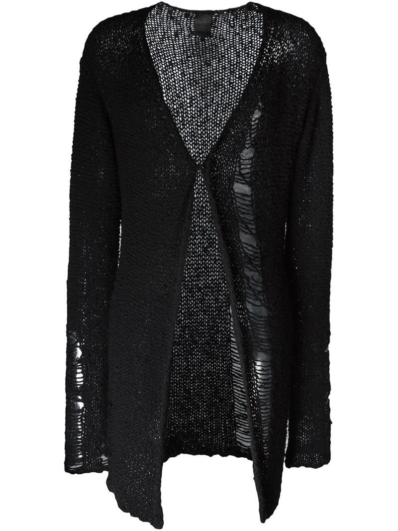 Black distressed cardigan Clearance