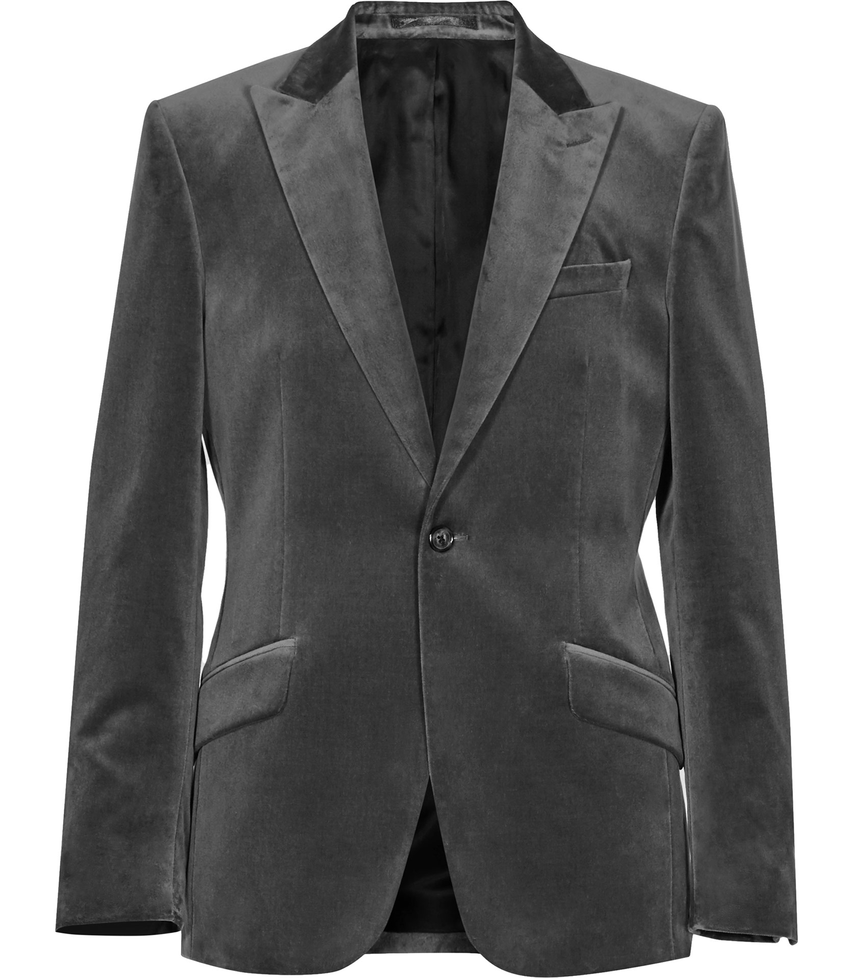 Reiss Magnum Velvet Blazer in Grey (Gray) for Men - Lyst