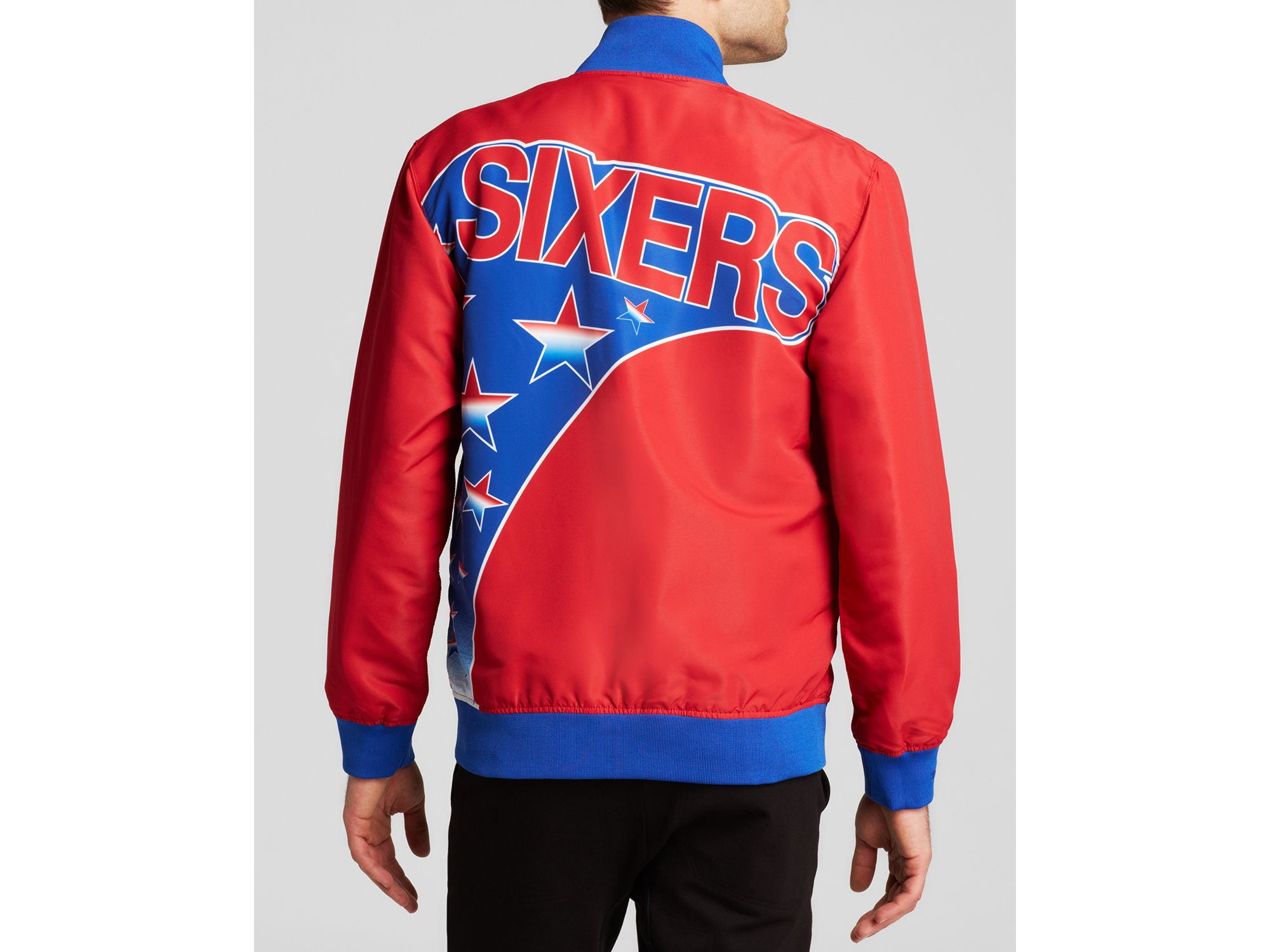 mitchell and ness 76ers jacket