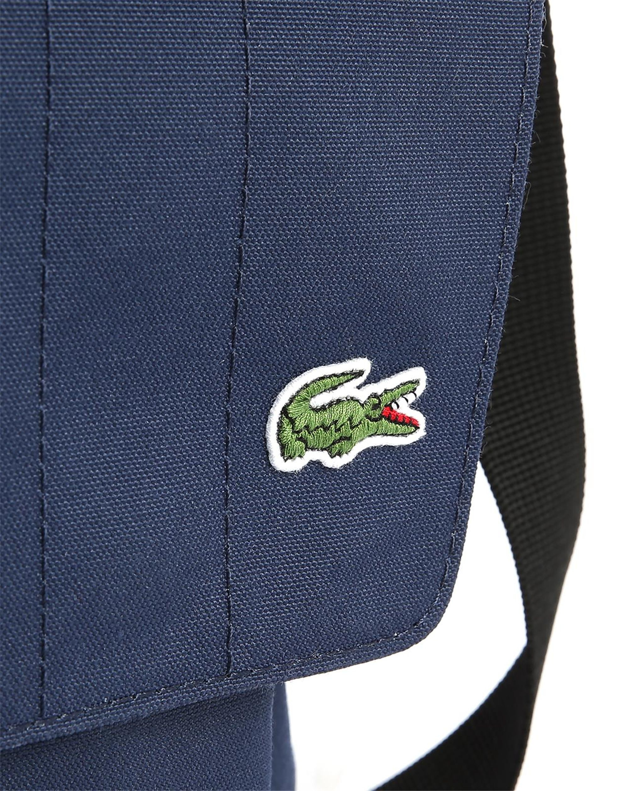 Lacoste Navy Logo Flap Messenger Bag in Blue for Men | Lyst
