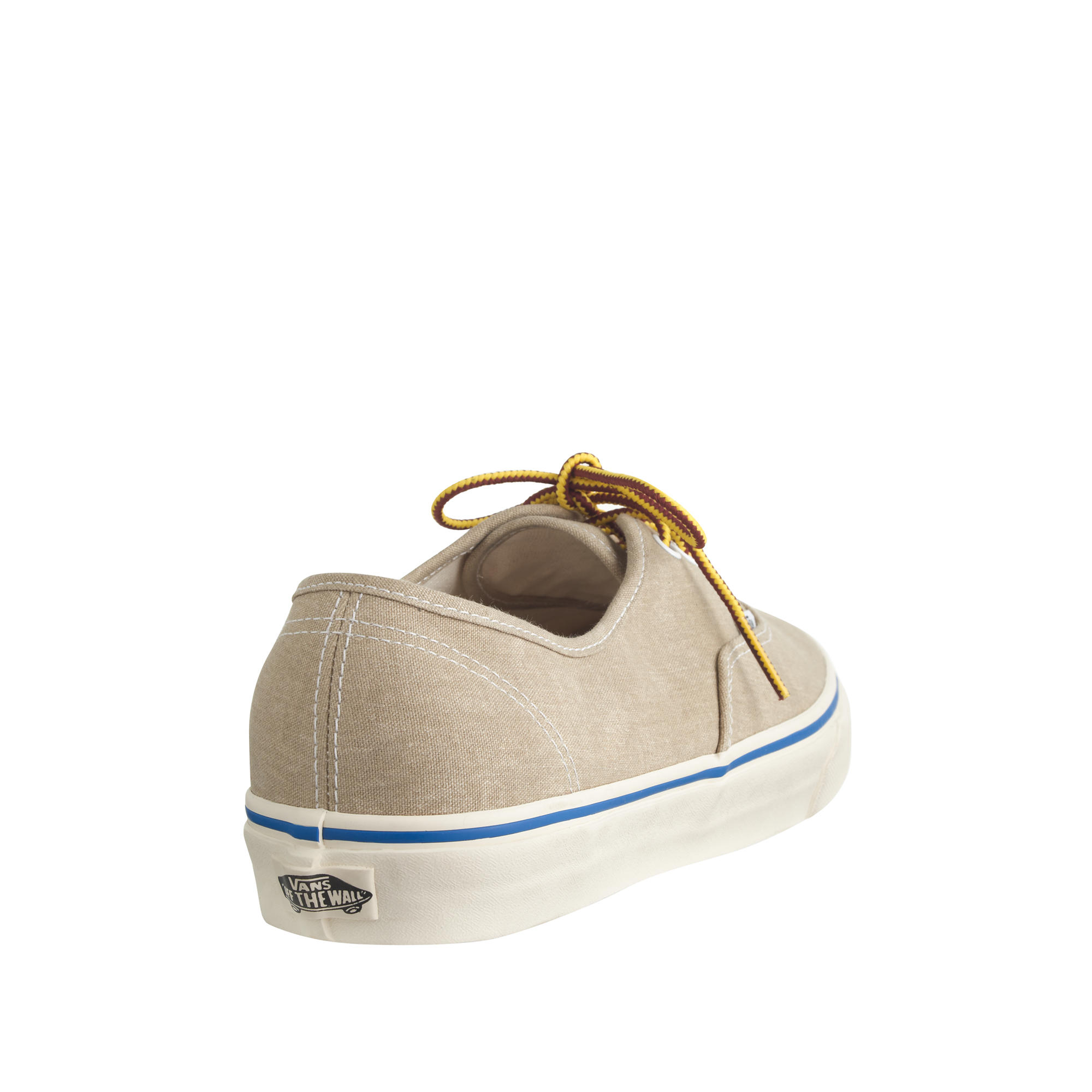 J.Crew Vans Washed Canvas Authentic Sneakers in Natural for Men | Lyst