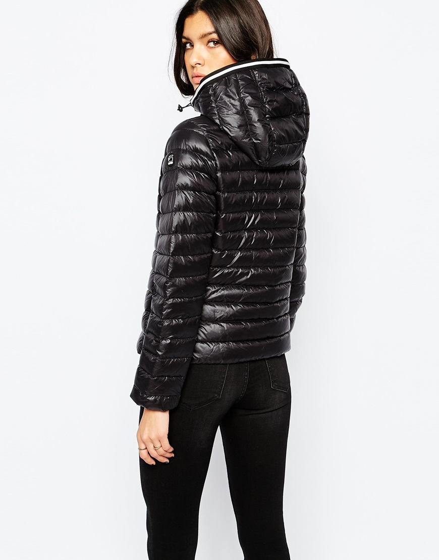 G-Star RAW Revend Hooded Padded Down Jacket in Black - Lyst