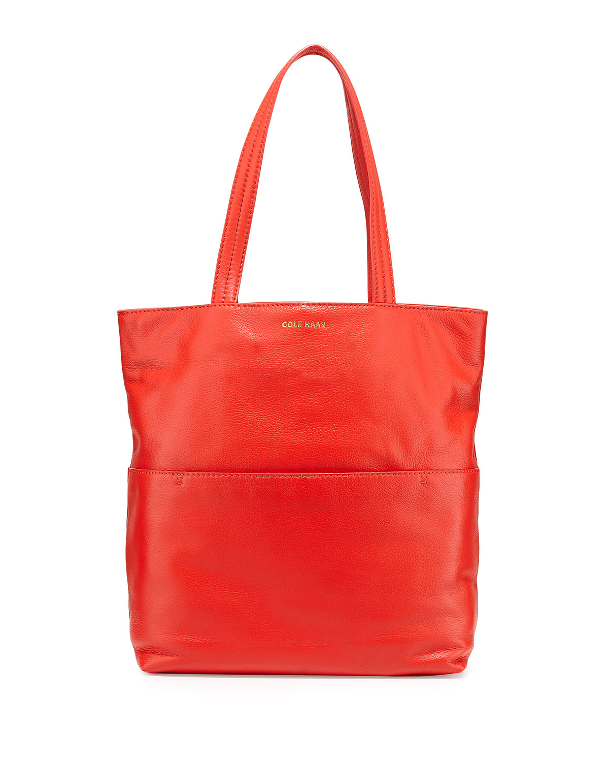 Cole haan Birch Leather Tote Bag in Red | Lyst