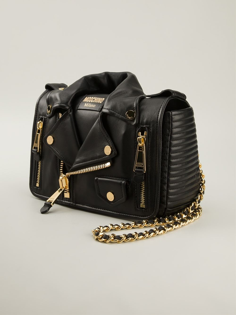 Moschino Biker Shoulder Bag in Black Lyst
