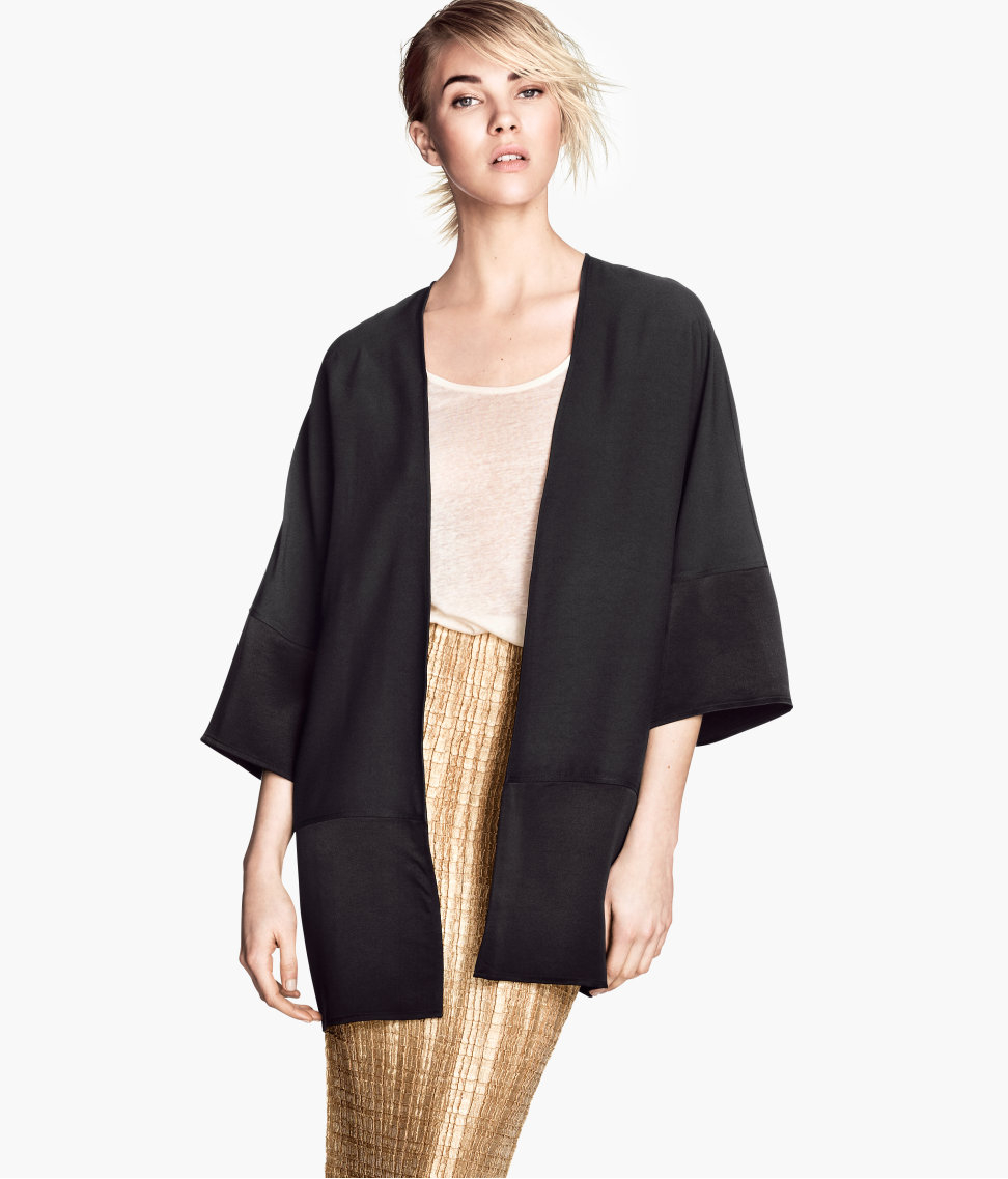 H&M Kimono in Black - Lyst