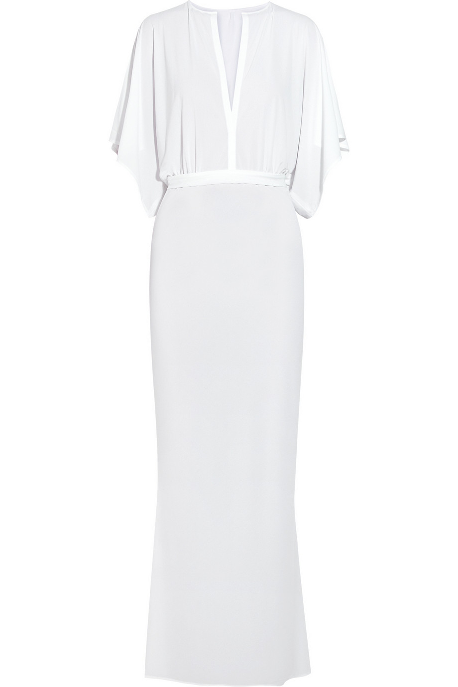 Norma kamali Obie Stretch-Jersey Maxi Dress in White | Lyst