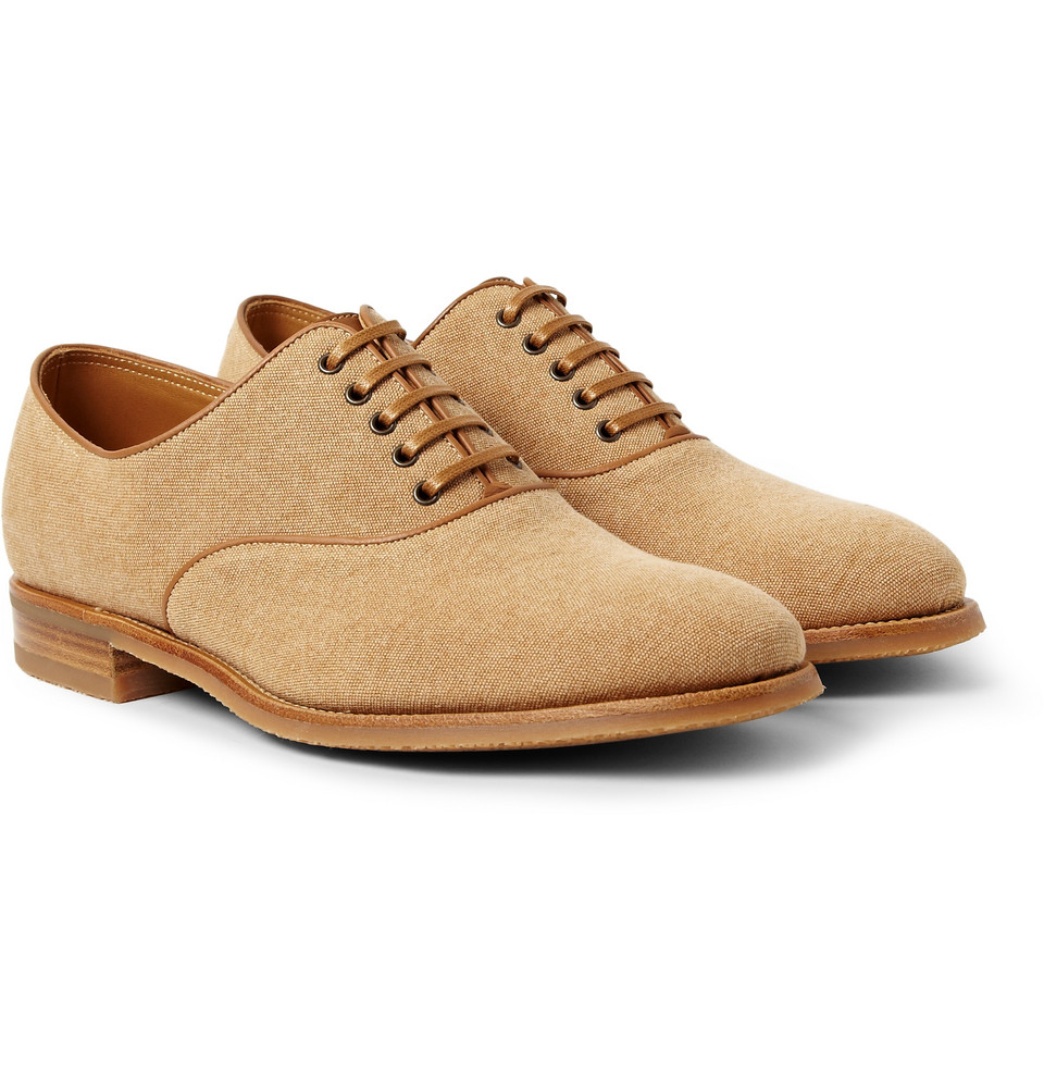 Lyst John Lobb Savannah Canvas Oxford Shoes in Natural