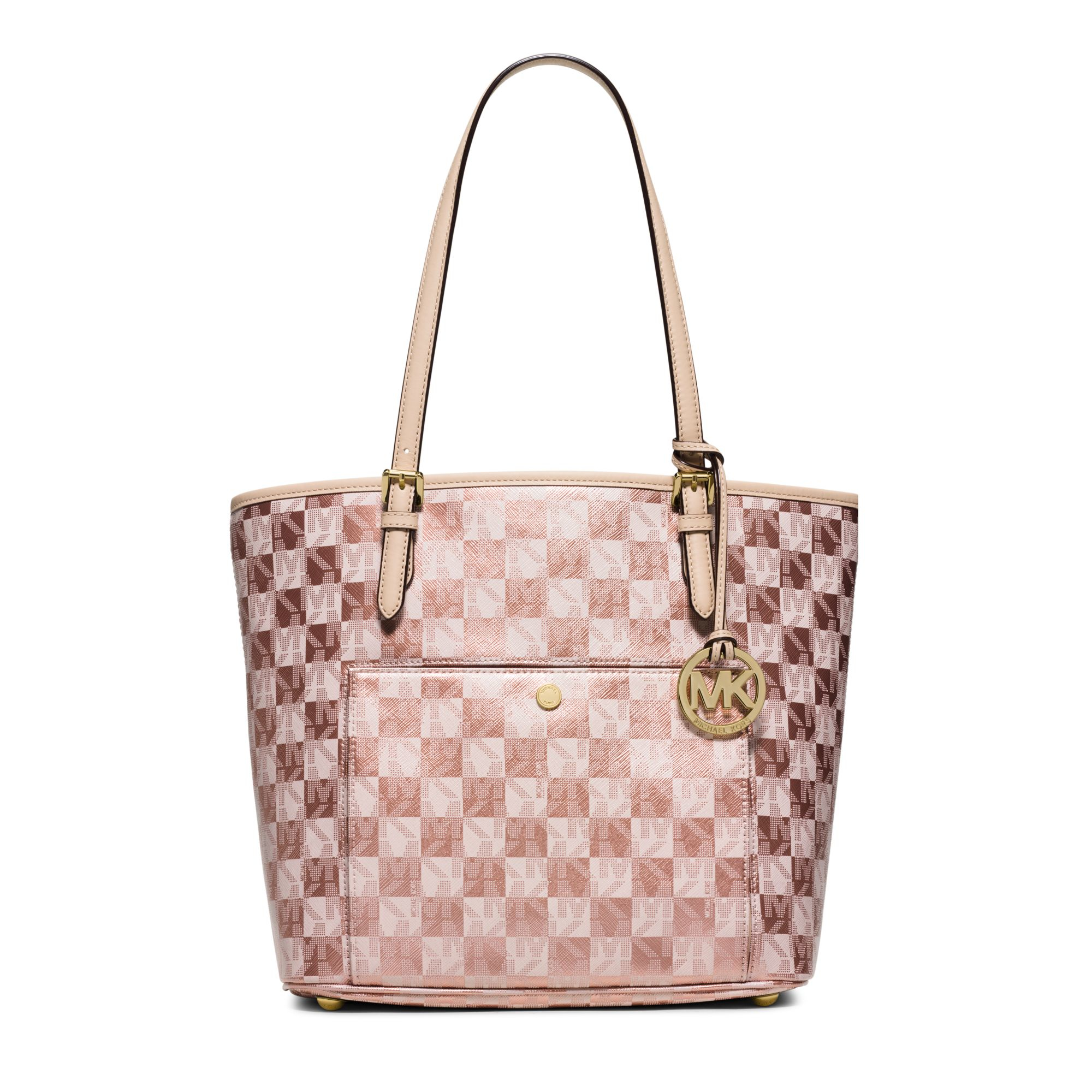Michael kors Jet Set Large Tote in Pink | Lyst