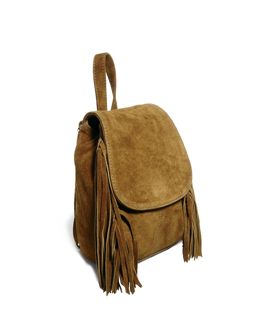 mini suede backpack