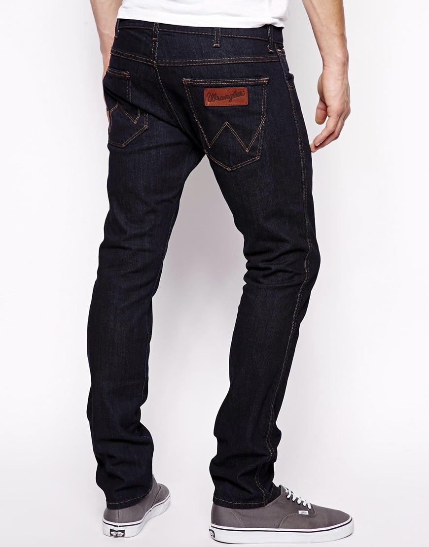 Wrangler Jeans Bryson Skinny Fit Broken Twill Rinse Wash in Blue for ...