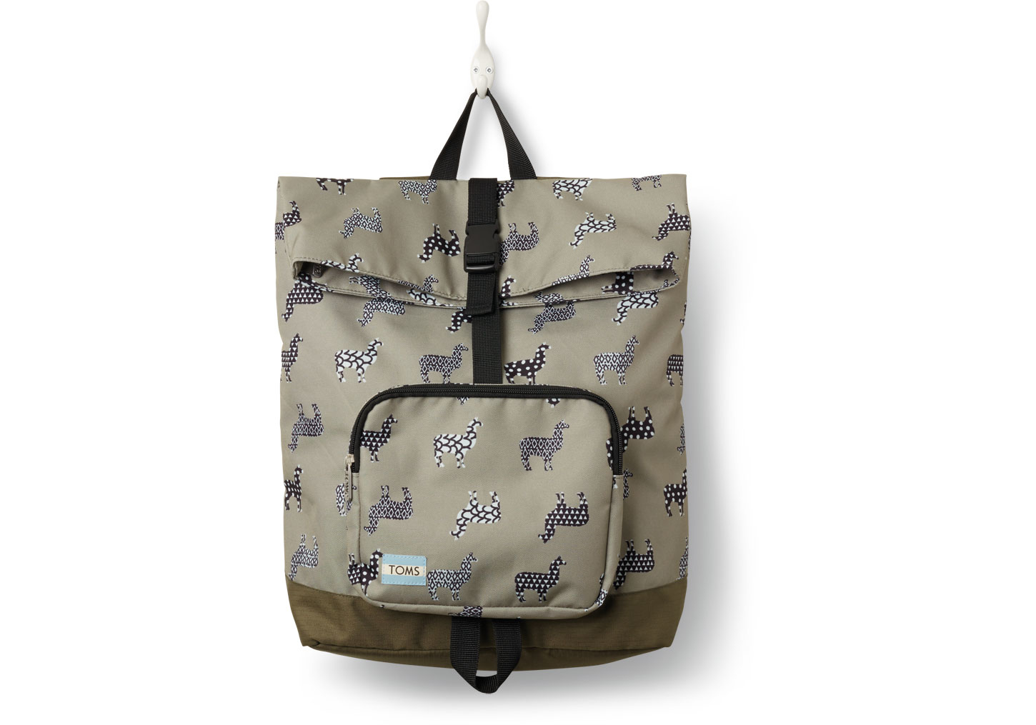 TOMS Grey Llama Printed Standup Backpack in Gray for Men ...