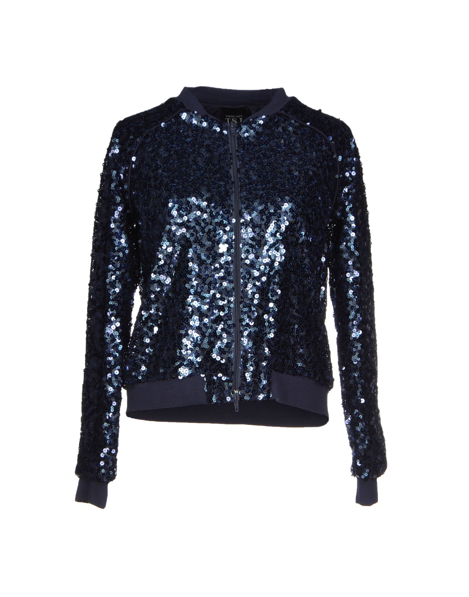 Twin Set Sequin Jacket in Dark Blue (Blue) Lyst