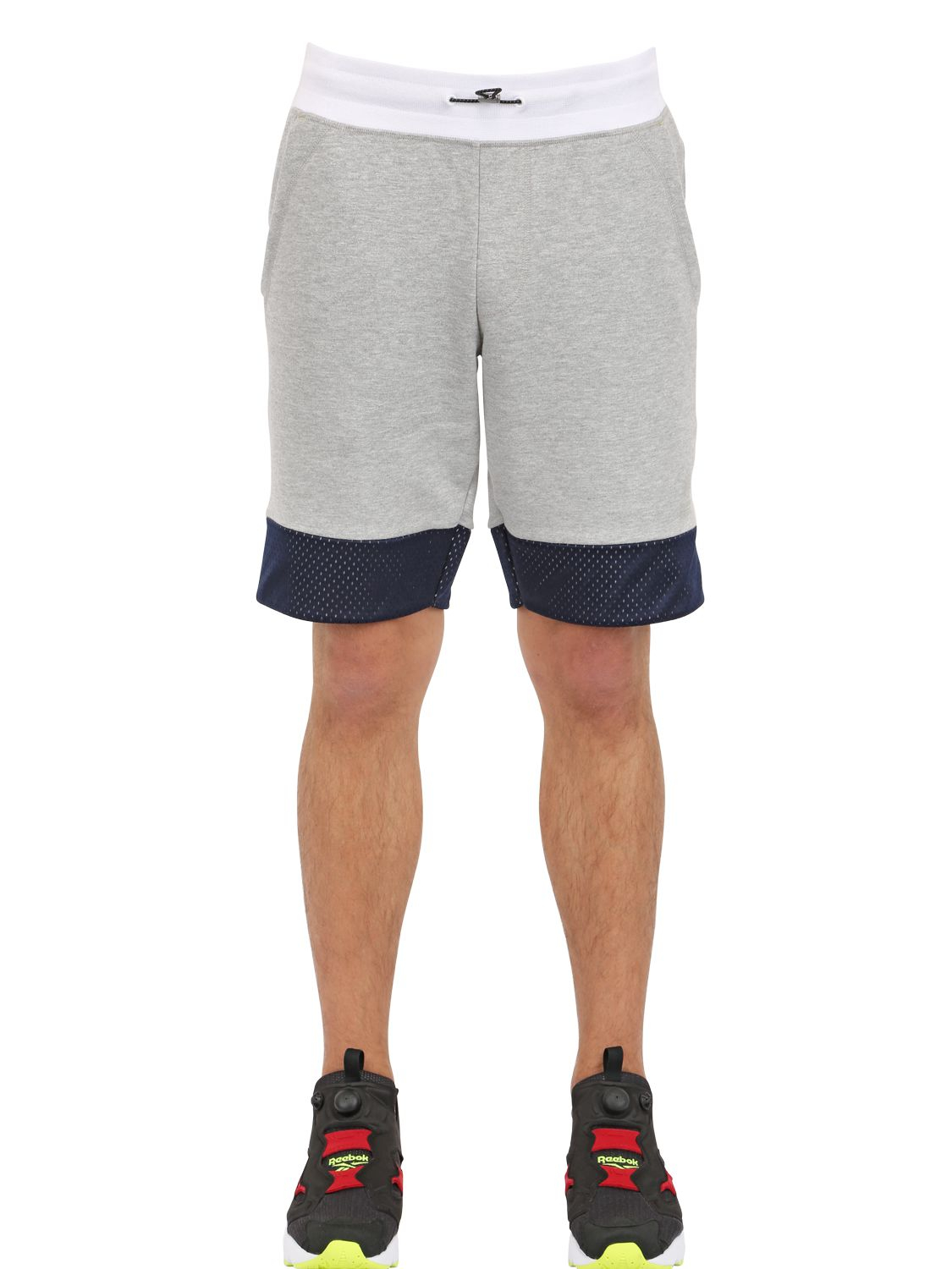 Reebok Sixpack France Cotton Jogging Shorts in Gray for Men | Lyst