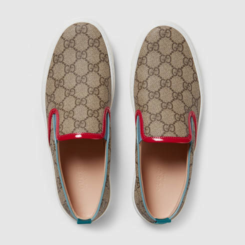 butik Mejeriprodukter dommer Gucci Canvas Gg Supreme Slip-on Sneaker for Men - Lyst