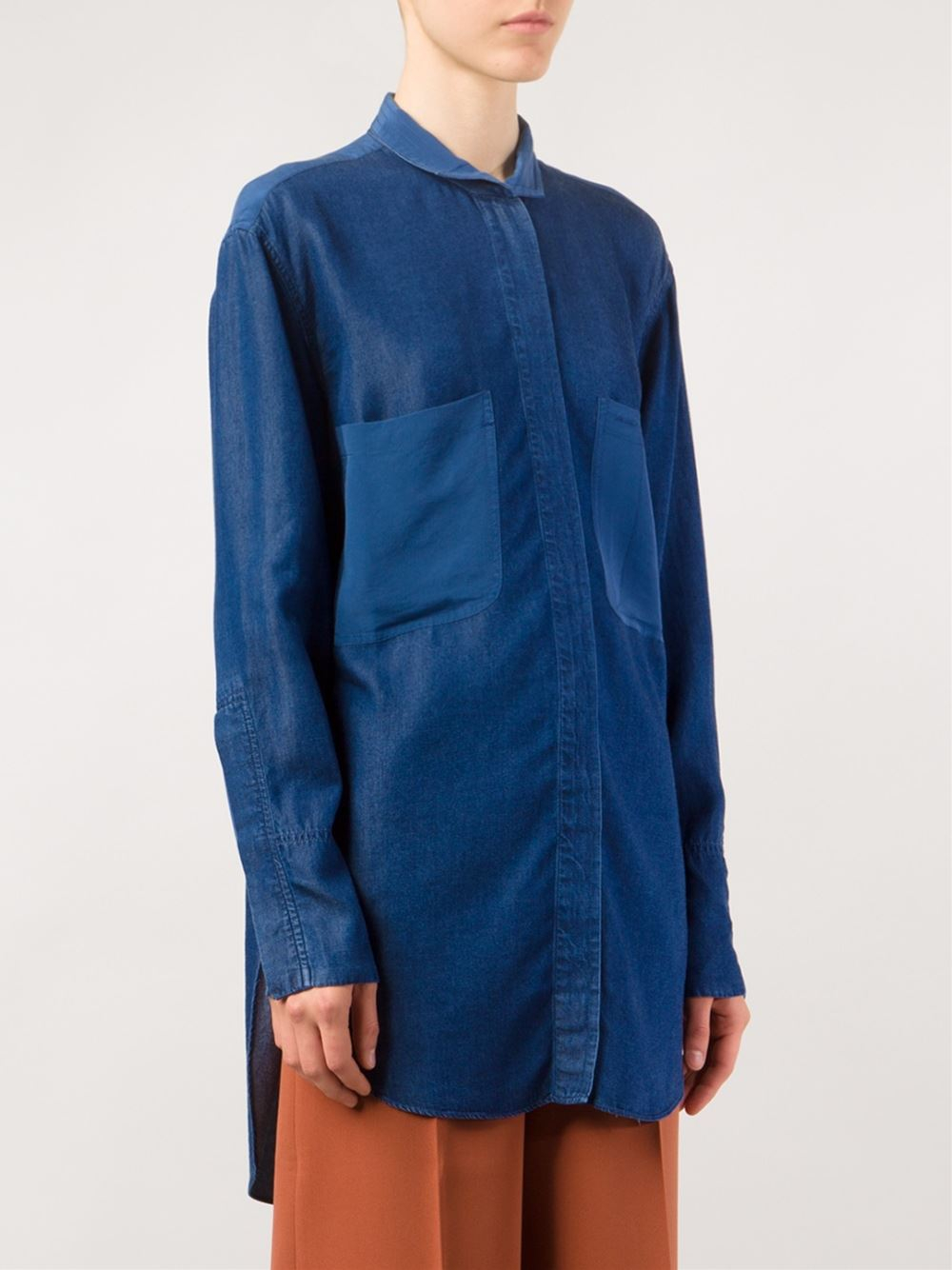By Malene Birger 'filiri' Denim Shirt in Blue - Lyst