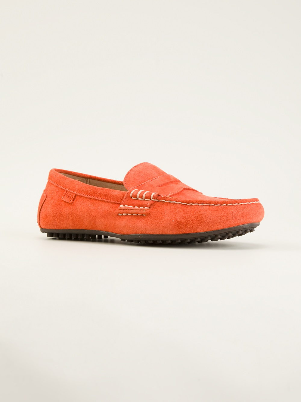 Polo Ralph Lauren Classic Loafer in Orange for Men | Lyst