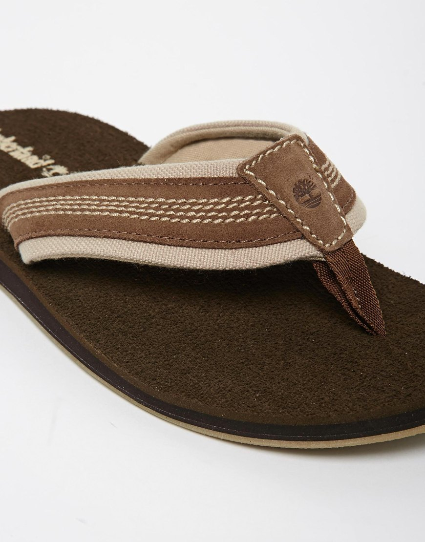 timberland leather flip flops