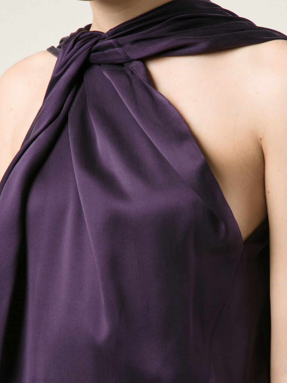 Lyst - Haider Ackermann Twisted Neckline Dress in Purple