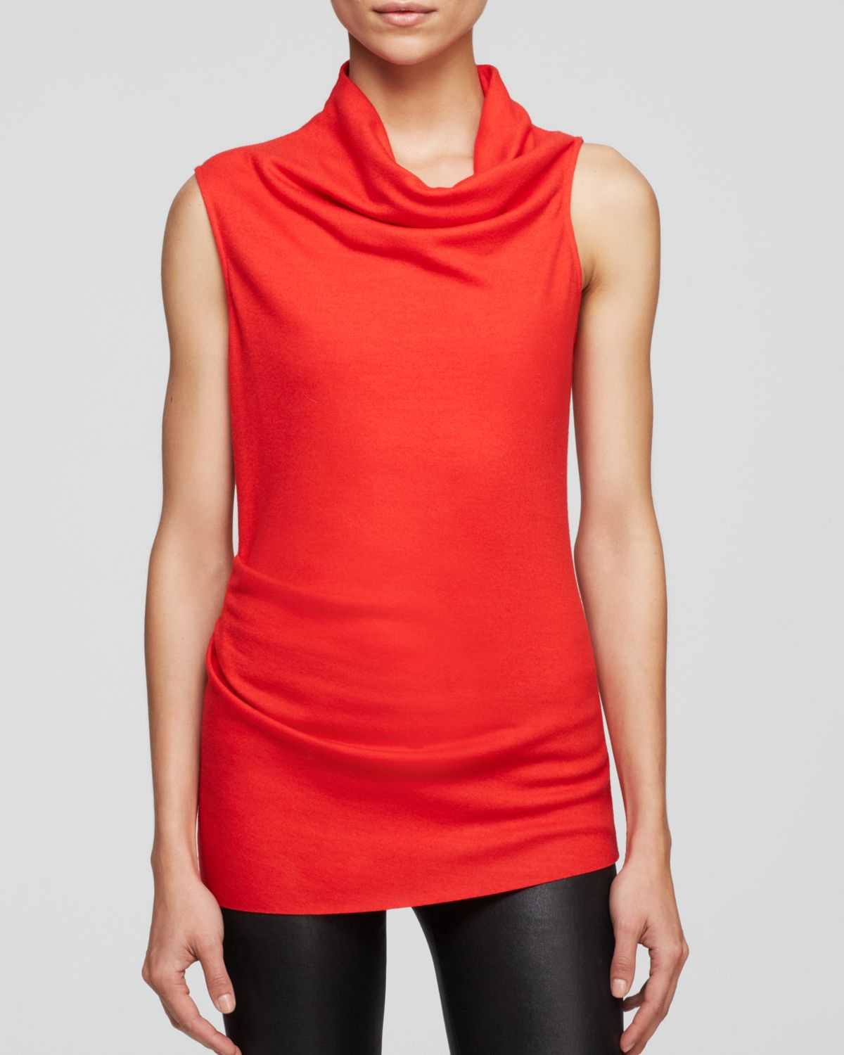 helmut lang pleated metallic sleeveless top